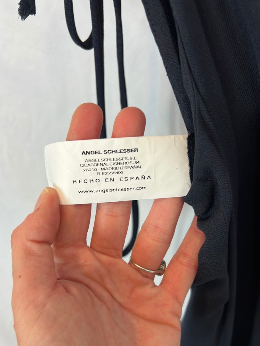 ANGEL SCHLESSER. Asymmetrical blue long dress TU(S)