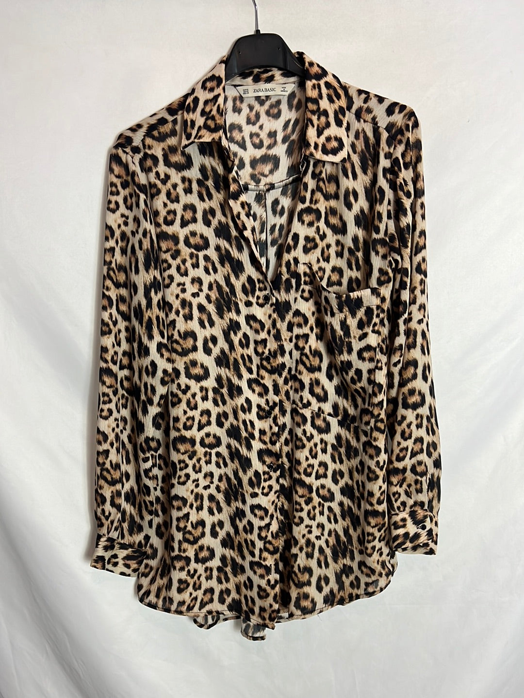 ZARA. Flowing animal print blouse. T XS