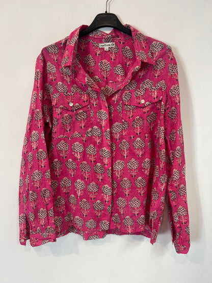 NATURE. Pink printed blouse. TM