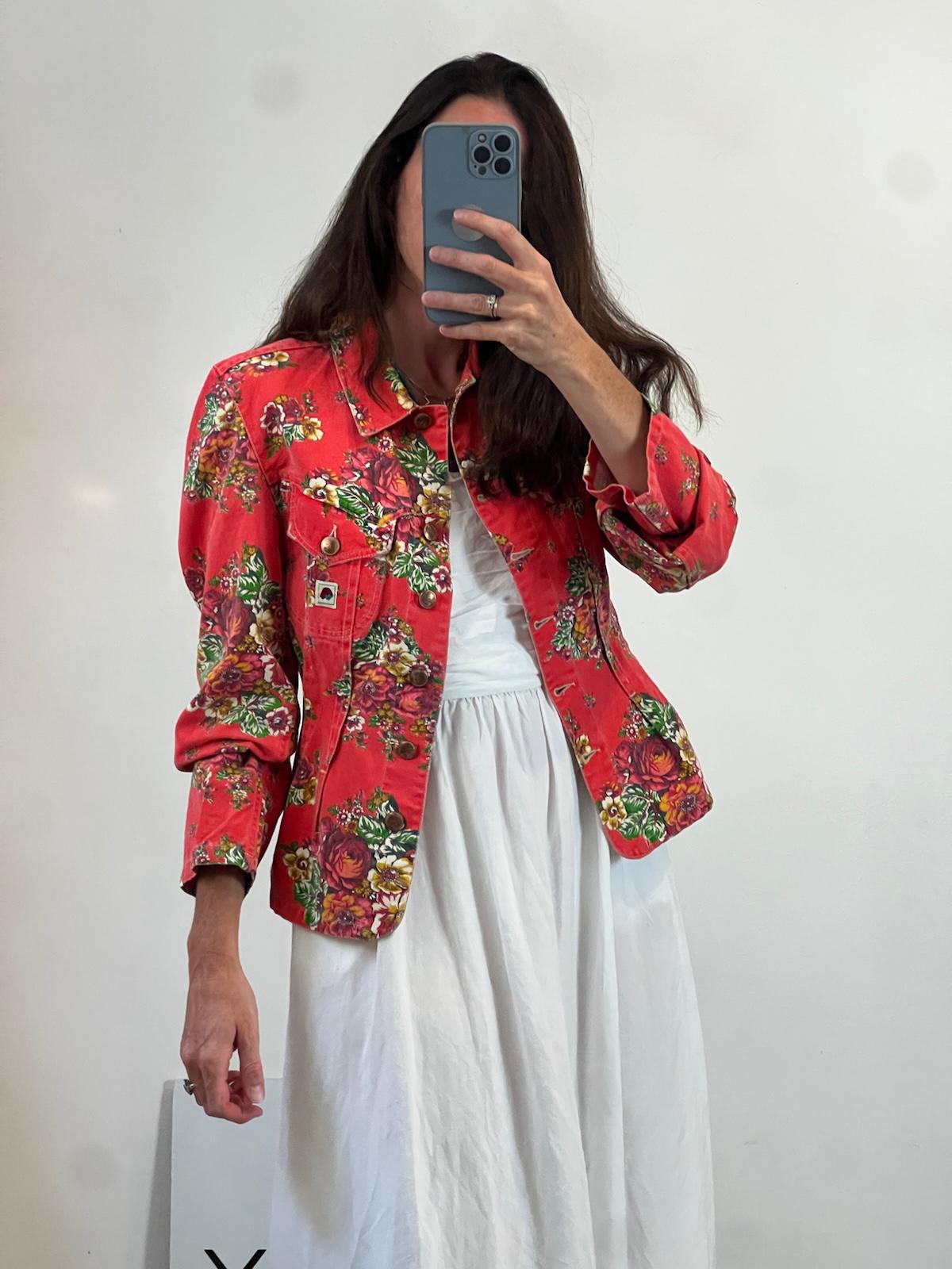 KENZO. Chaqueta denim vintage estampada