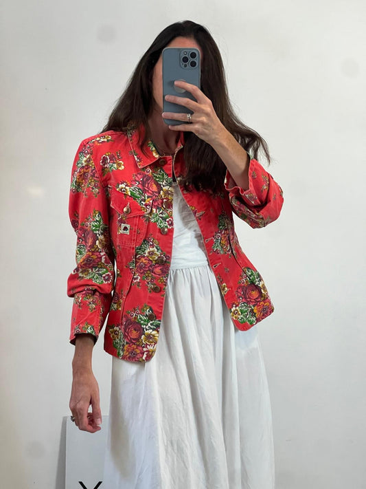KENZO. Chaqueta denim vintage estampada