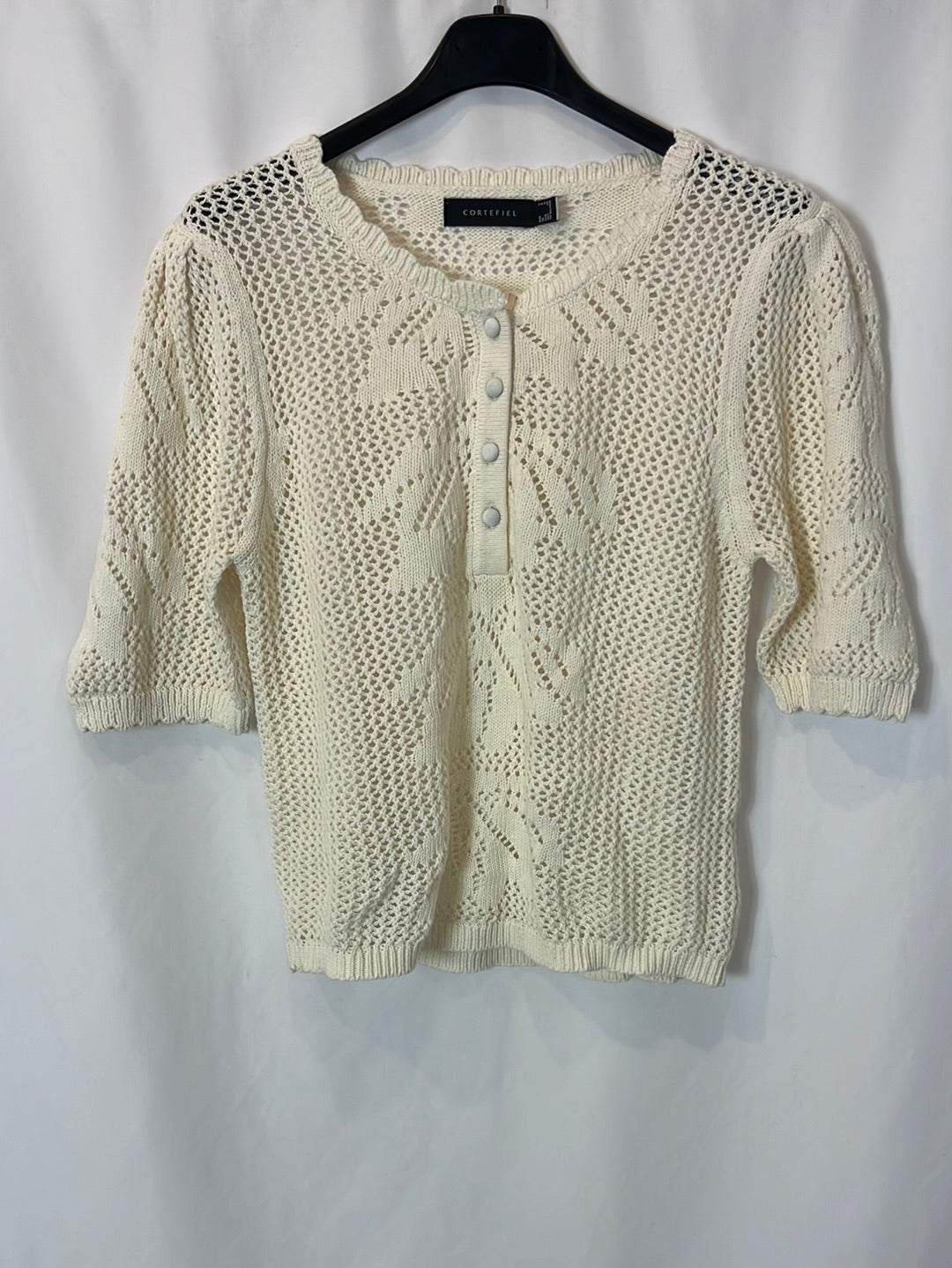 CORTEFIEL. Die-cut Ts knit top