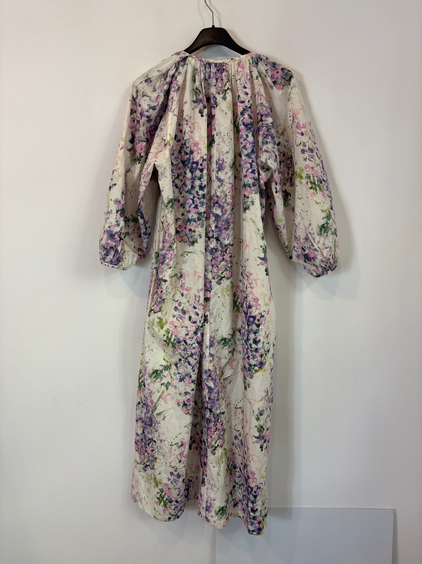 COS. Vestido midi estampado pintura. T XS