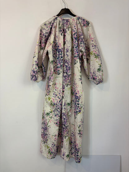 COS. Vestido midi estampado pintura. T XS