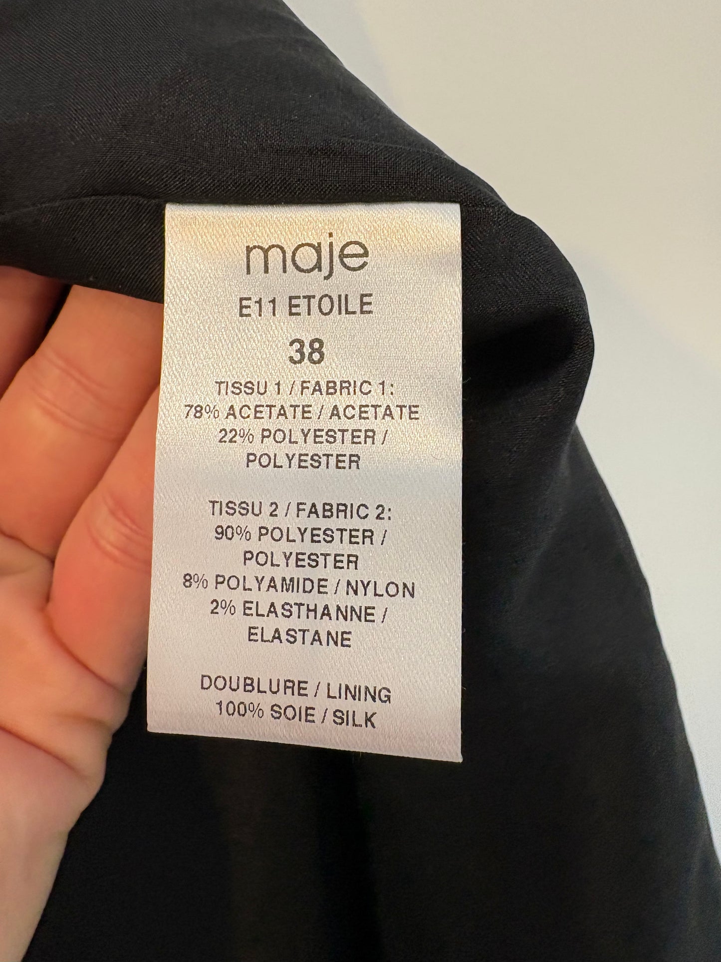 MAJE. Conjunto blazer y short lentejuelas. T S/M