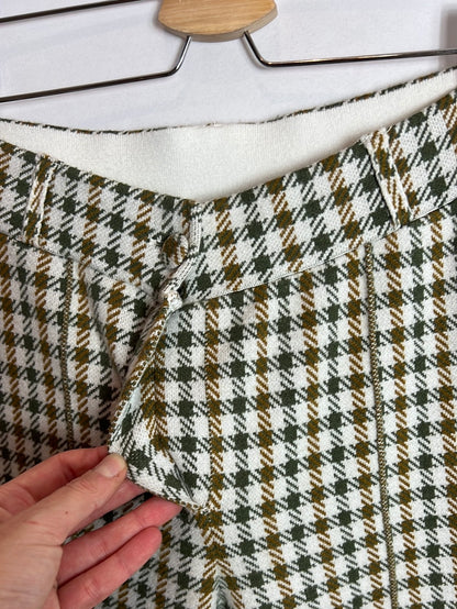 MANGO. Pantalón punto pata de gallo T.m