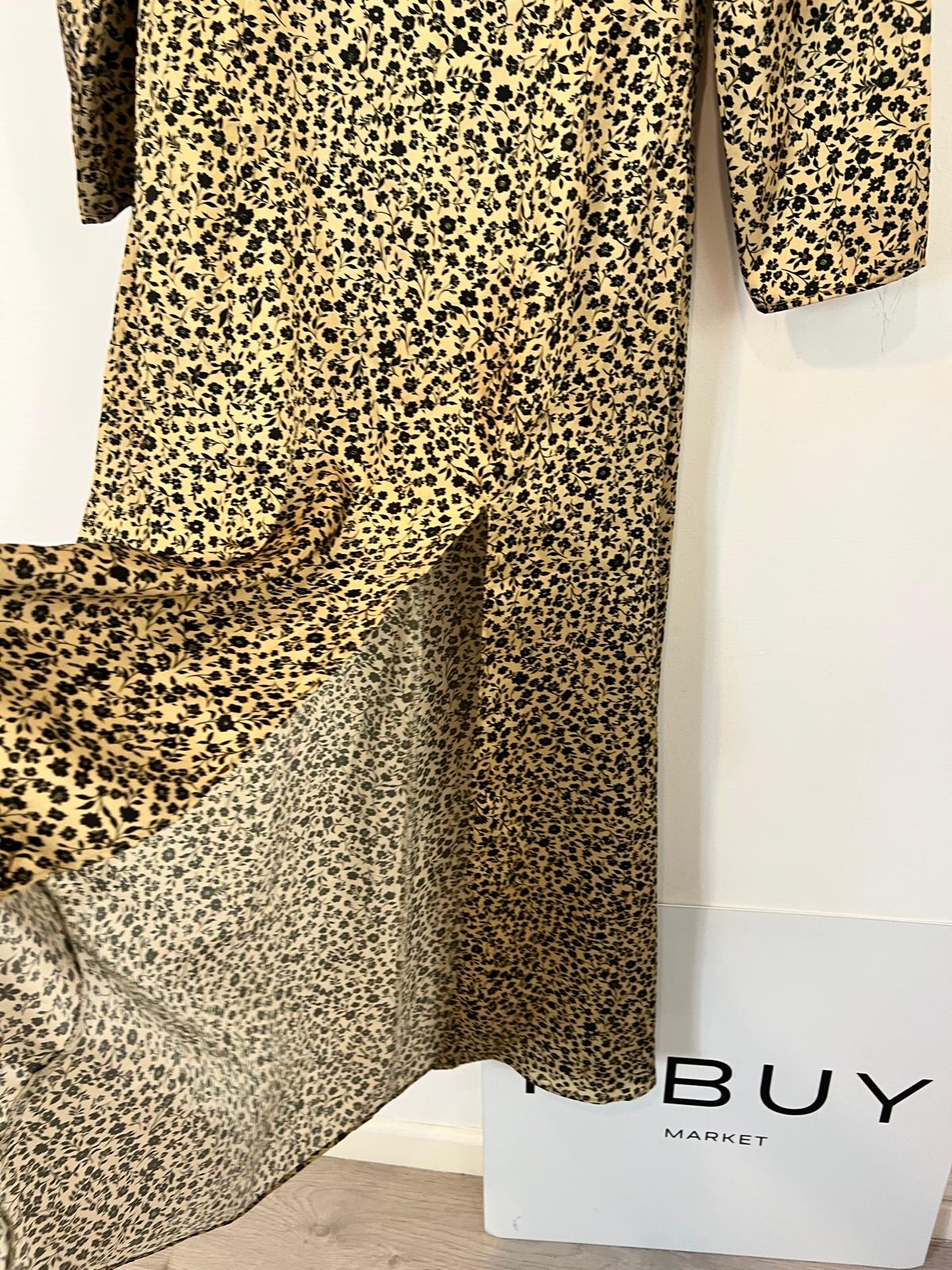 NTB. Vestido midi estampado aberturas