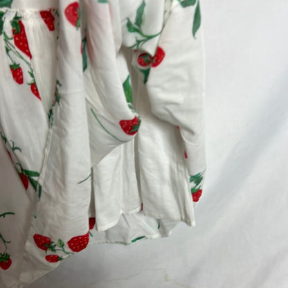 CASTAÑO DE INDIAS. Vestido largo blanco estampado. T S