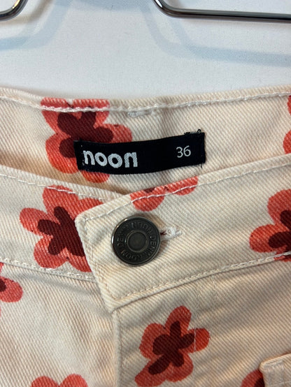 NOON. Floral denim pants size 36