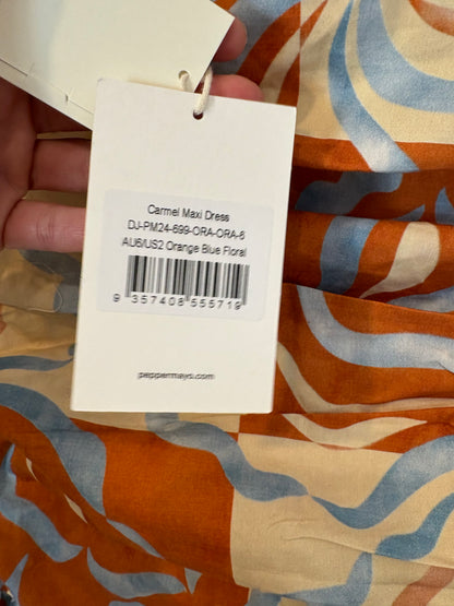 PEPPERMAYO. Vestido largo palabra de honor estampado