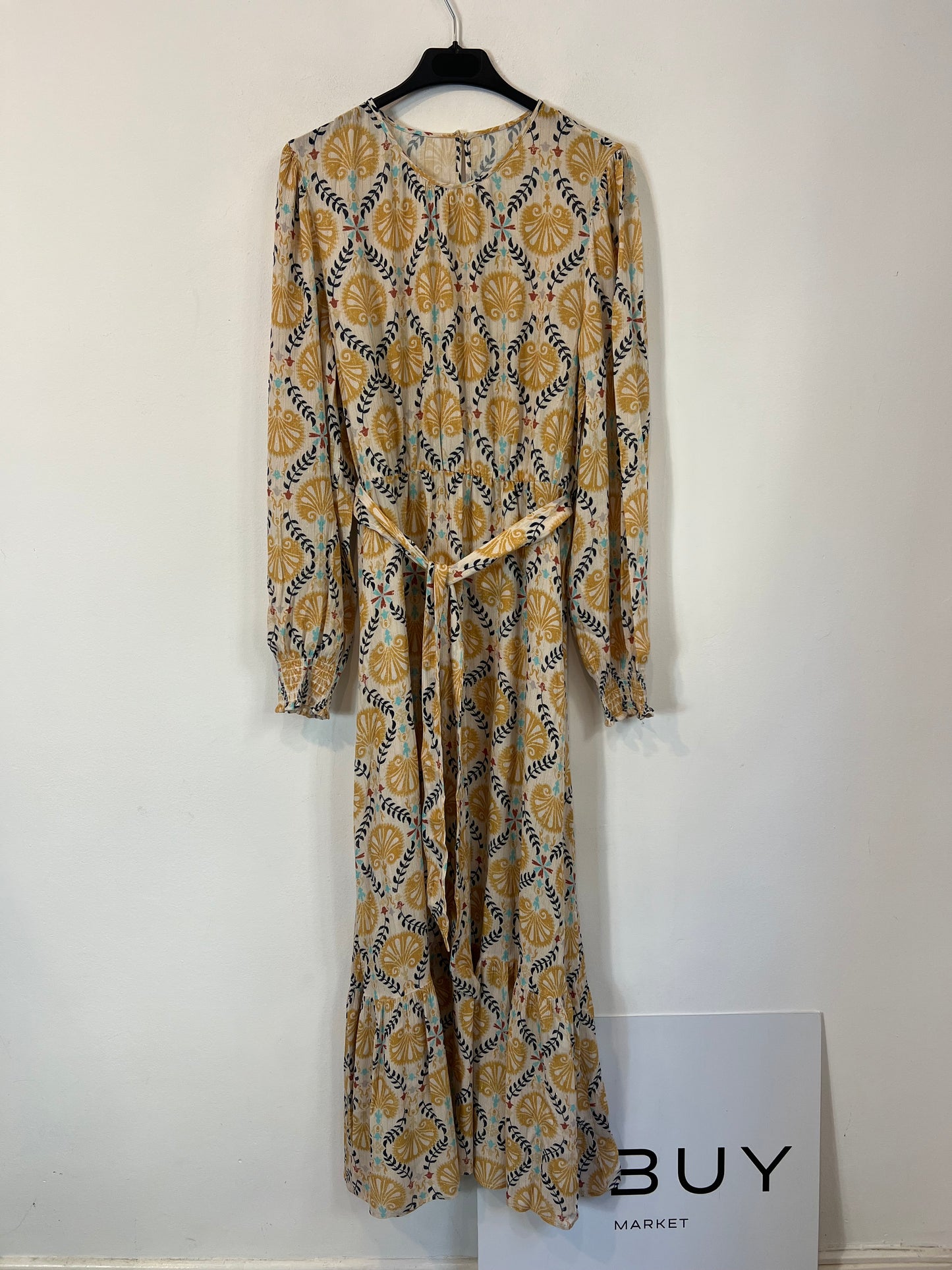 OTRAS. Vestido largo beige estampado  TU(S)