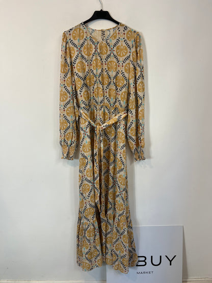 OTRAS. Vestido largo beige estampado  TU(S)