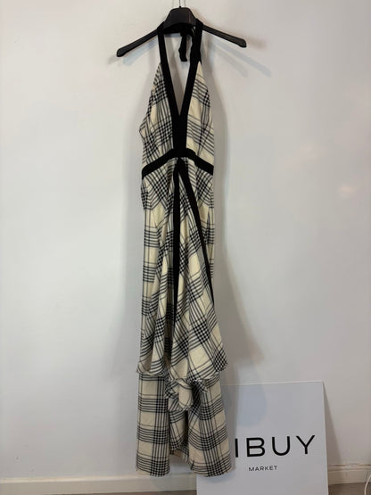IQ COLLECTION, Vestido asimétrico cuadros