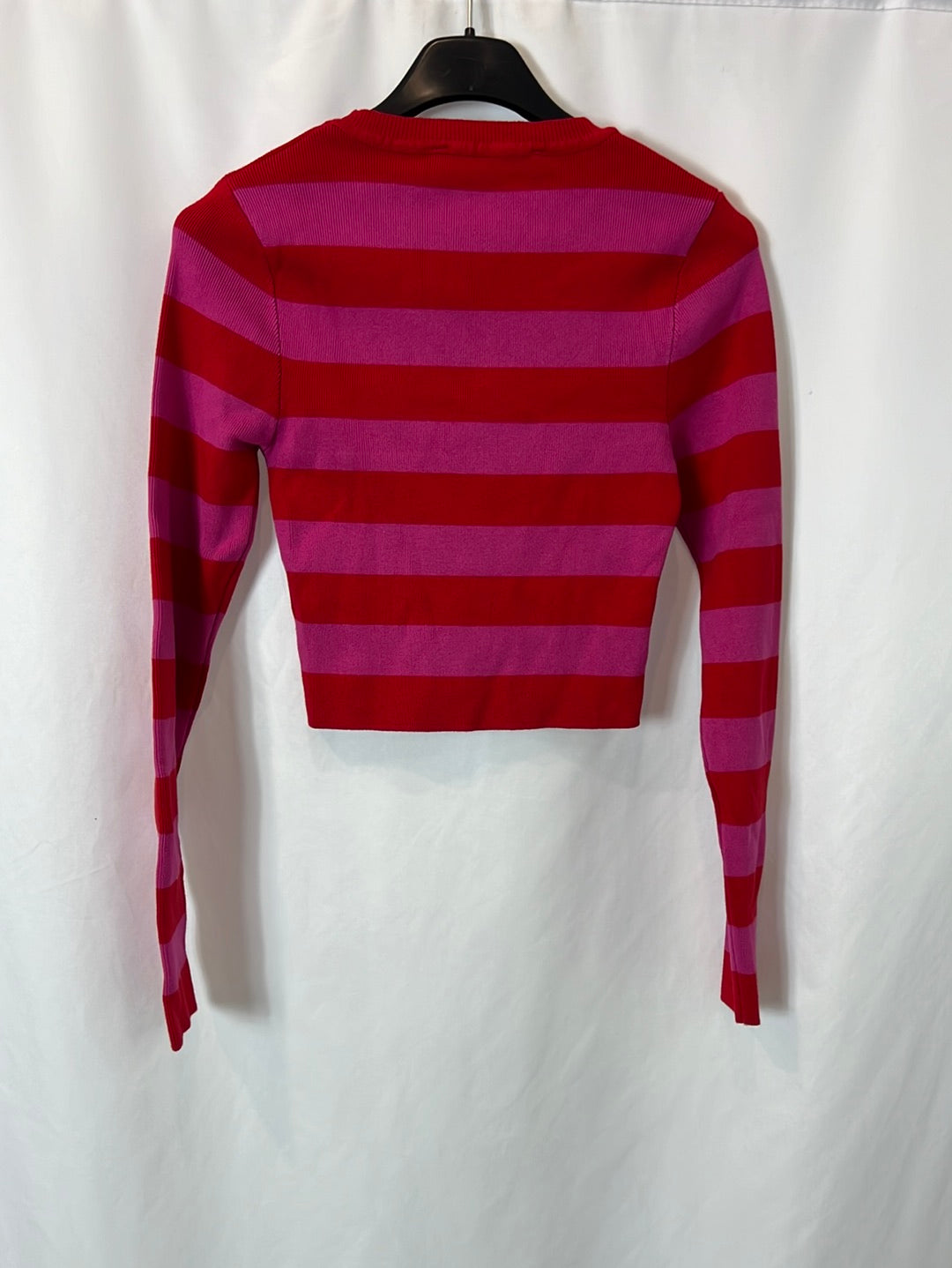 ZARA. Striped cropped sweater. TS