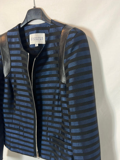 CLAUDIE PIERLOT. Two-tone texture jacket. T 36