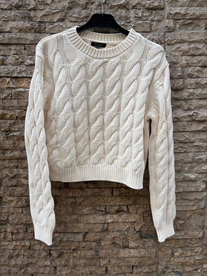 MASSIMO DUTTI. Jersey beige algodón ochos