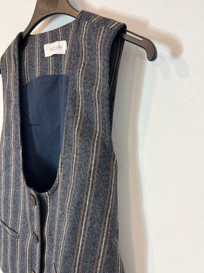 INDI&COLD. Chaleco de rayas azules T.m