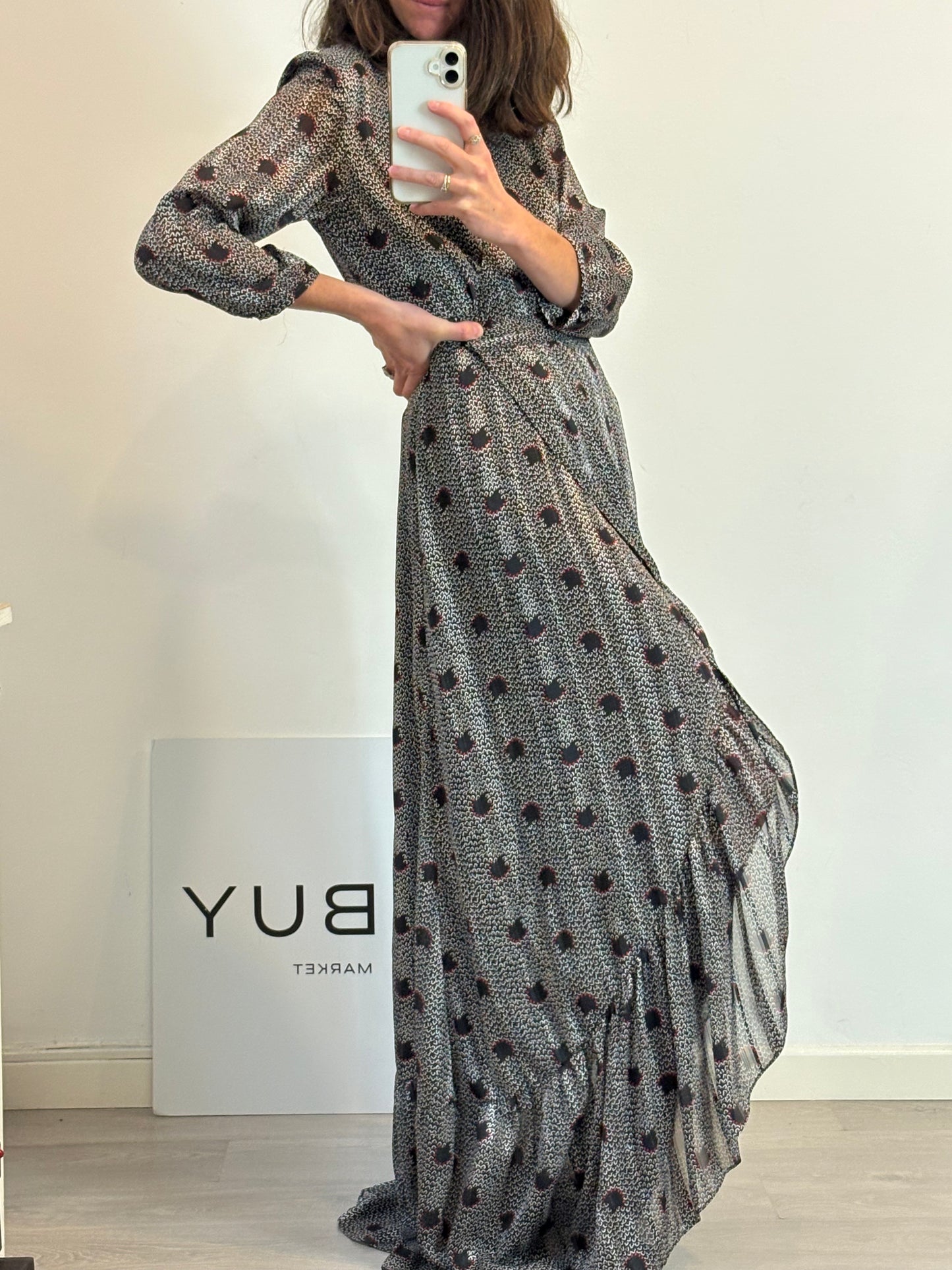 BA&SH. Vestido asimétrico cruzado