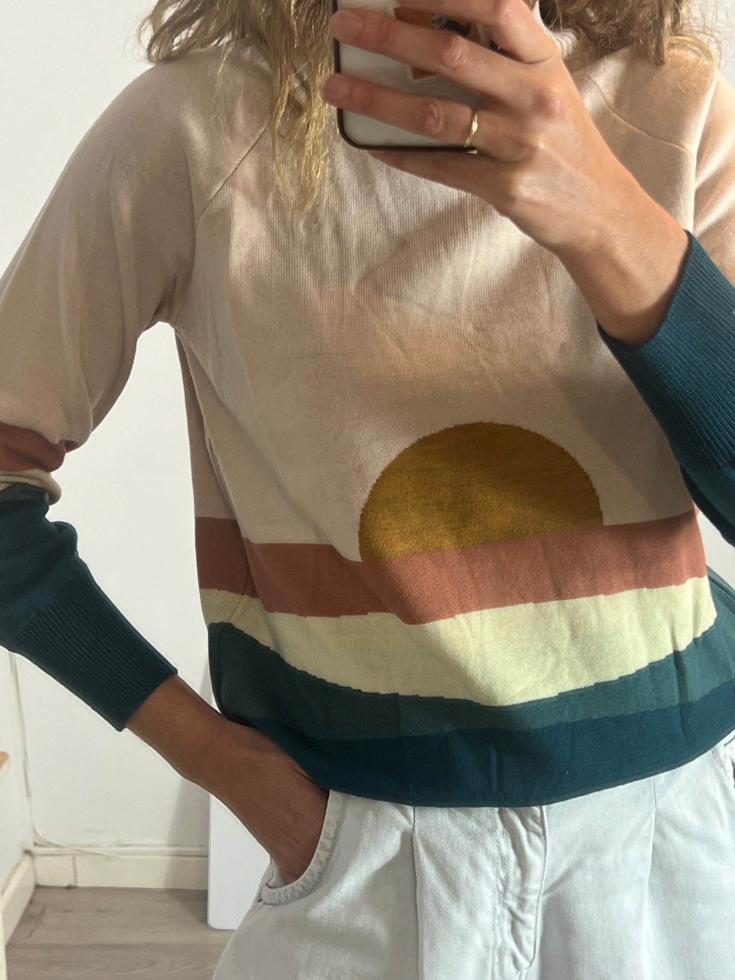 CRISÁLIDA. Jersey estampado lana Merino T.m