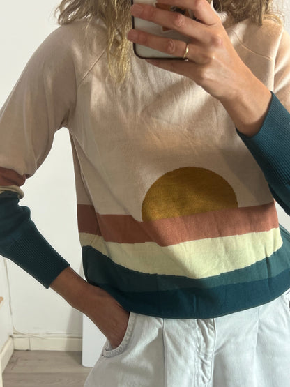 CRISÁLIDA. Jersey estampado lana Merino T.m