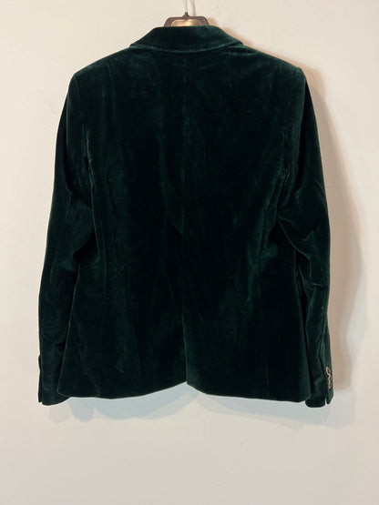 MASSIMO DUTTI. Green velvet blazer. Size 40