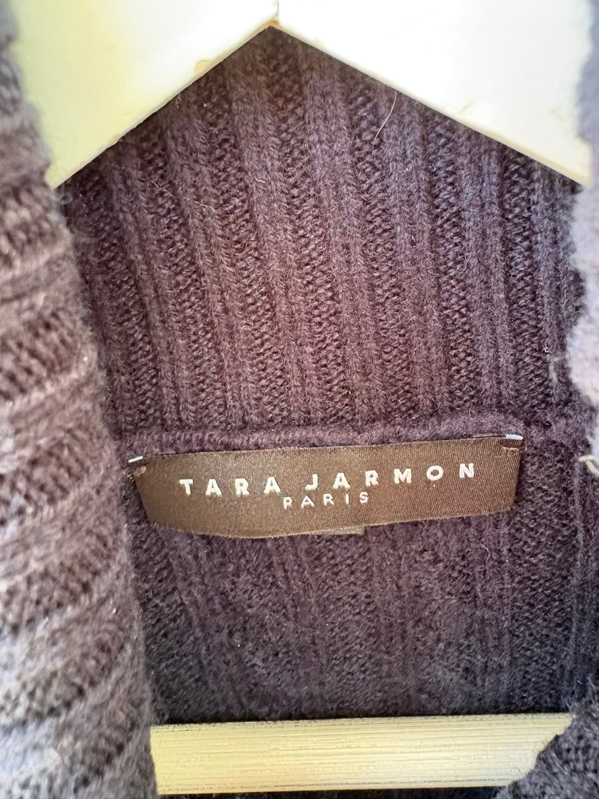 TARA JARMON. Pechera azul lana merino