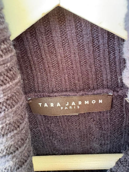 TARA JARMON. Pechera azul lana merino