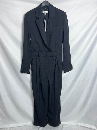 COS. Black jumpsuit with shoulder pads. Size 36