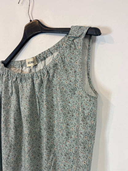 JULISE MAGON. Vestido largo asimétrico flores mini. TU (S/M)