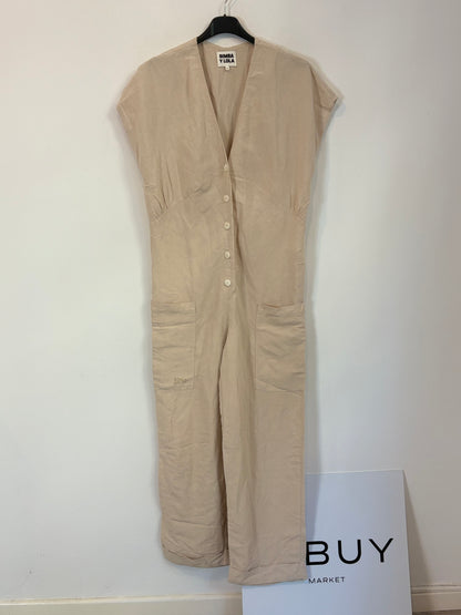 BIMBA Y LOLA. Beige linen jumpsuit. TS