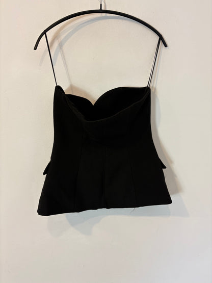 ZARA. Top palabra de honor detalles raso