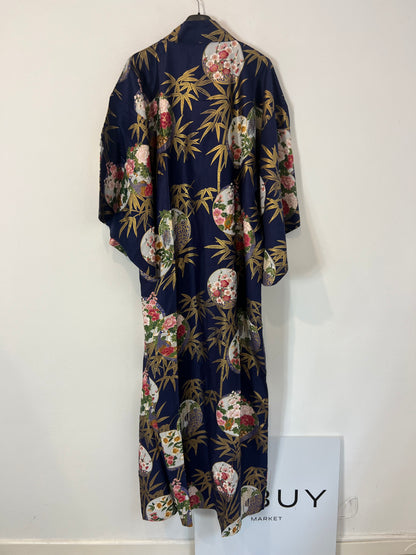OTRAS. Kimono japonés azul estampado. T U