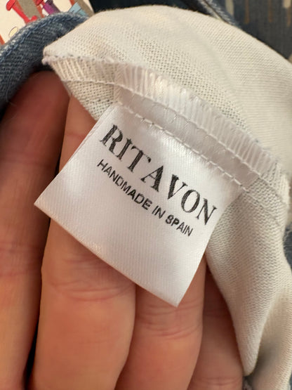 RITAVON. Chaqueta denim estampada T.34