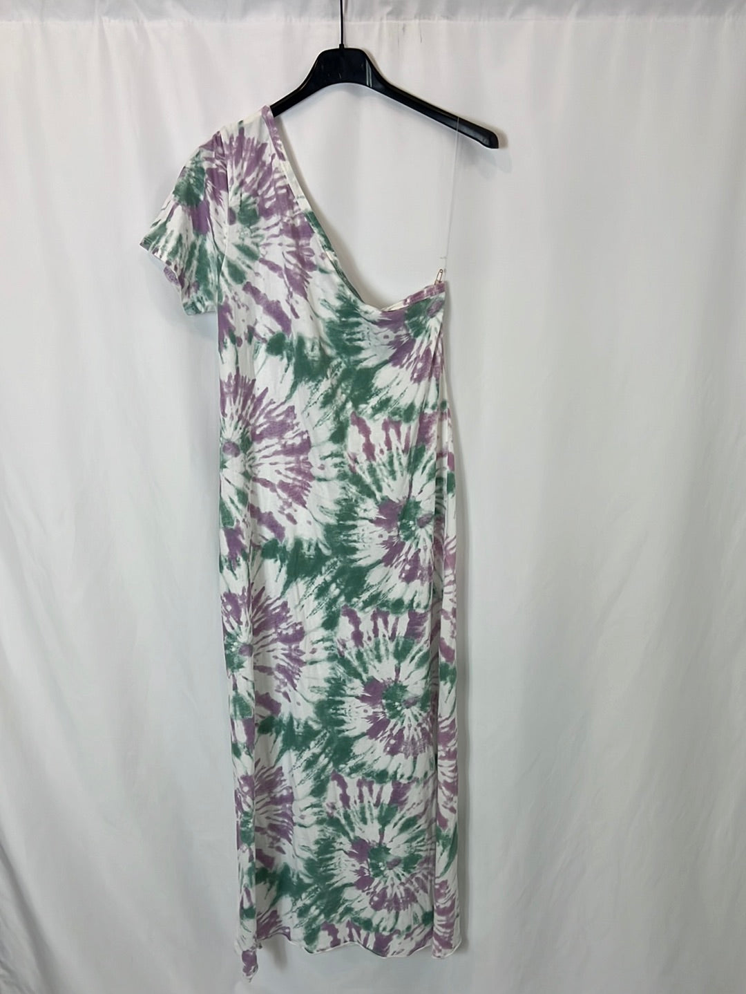 LEAF. Asymmetrical tie-dye midi dress. TM