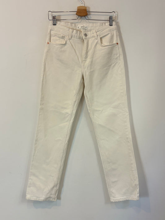 MANGO. Denim recto blanco. T 36