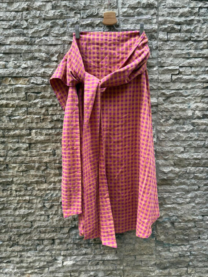MIMOKI. Falda midi pareo vichy