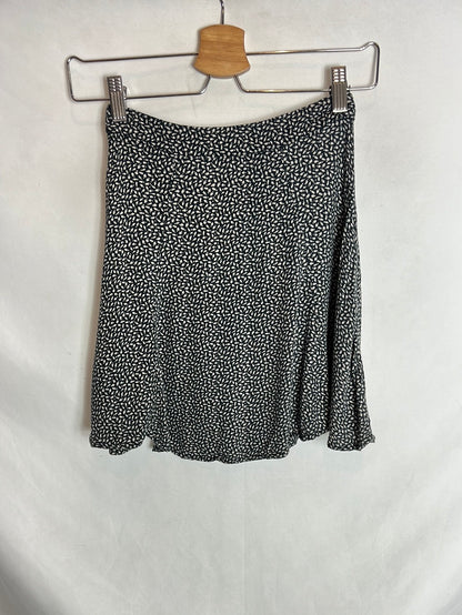 DOUBLE AGENT. Falda corta azul abotonada. T XXS