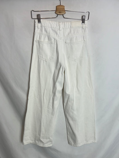 MANGO. Wide-leg white denim. Size 12 years (xs)