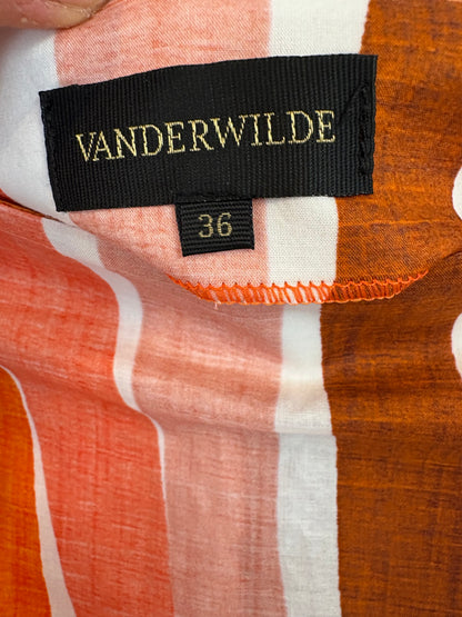 VANDERWILDE. Conjunto top y falda flecos