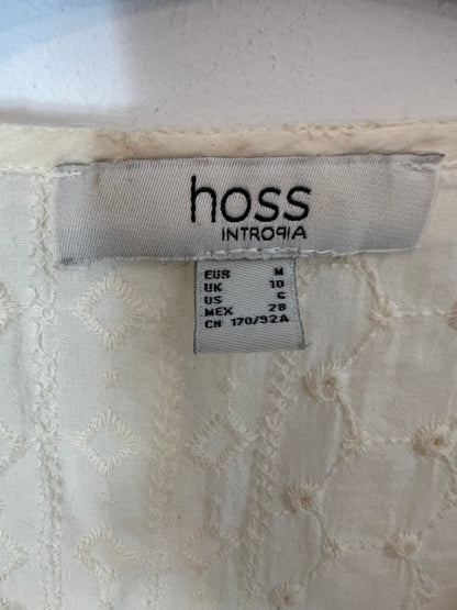 INTROPY. Tm embroidered beige blouse