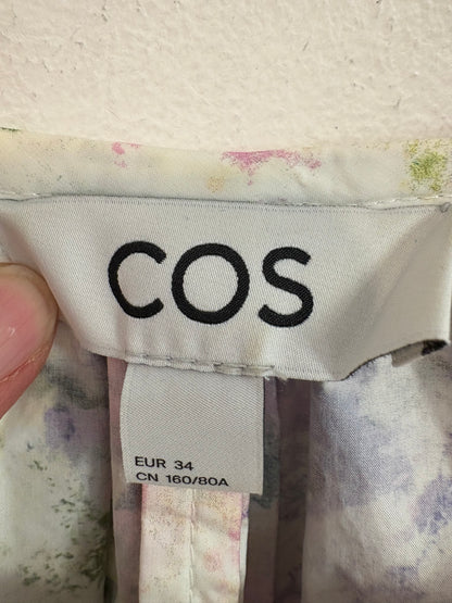 COS. Vestido midi estampado pintura. T XS
