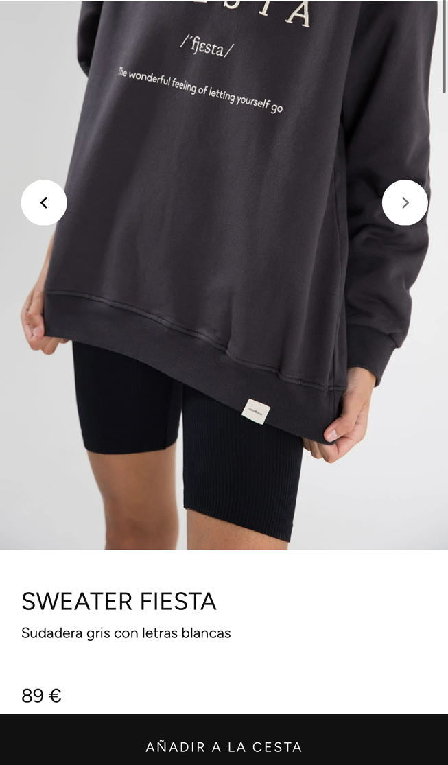 MINT & ROSE. Sudadera gris oscuro letras bordadas