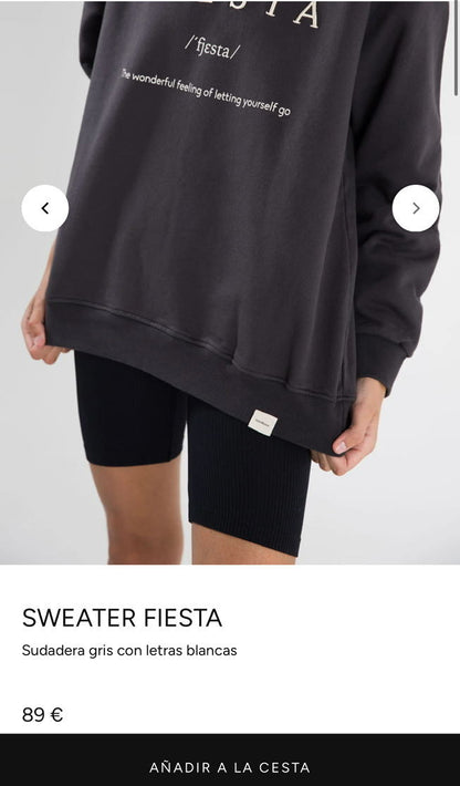 MINT & ROSE. Sudadera gris oscuro letras bordadas