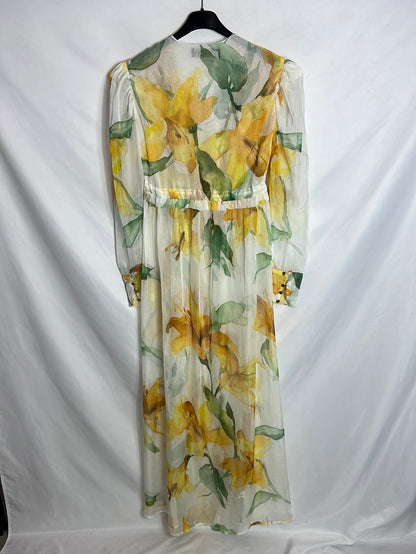 PALOMA LACACI. Kaftán semitransparente flores. . T S