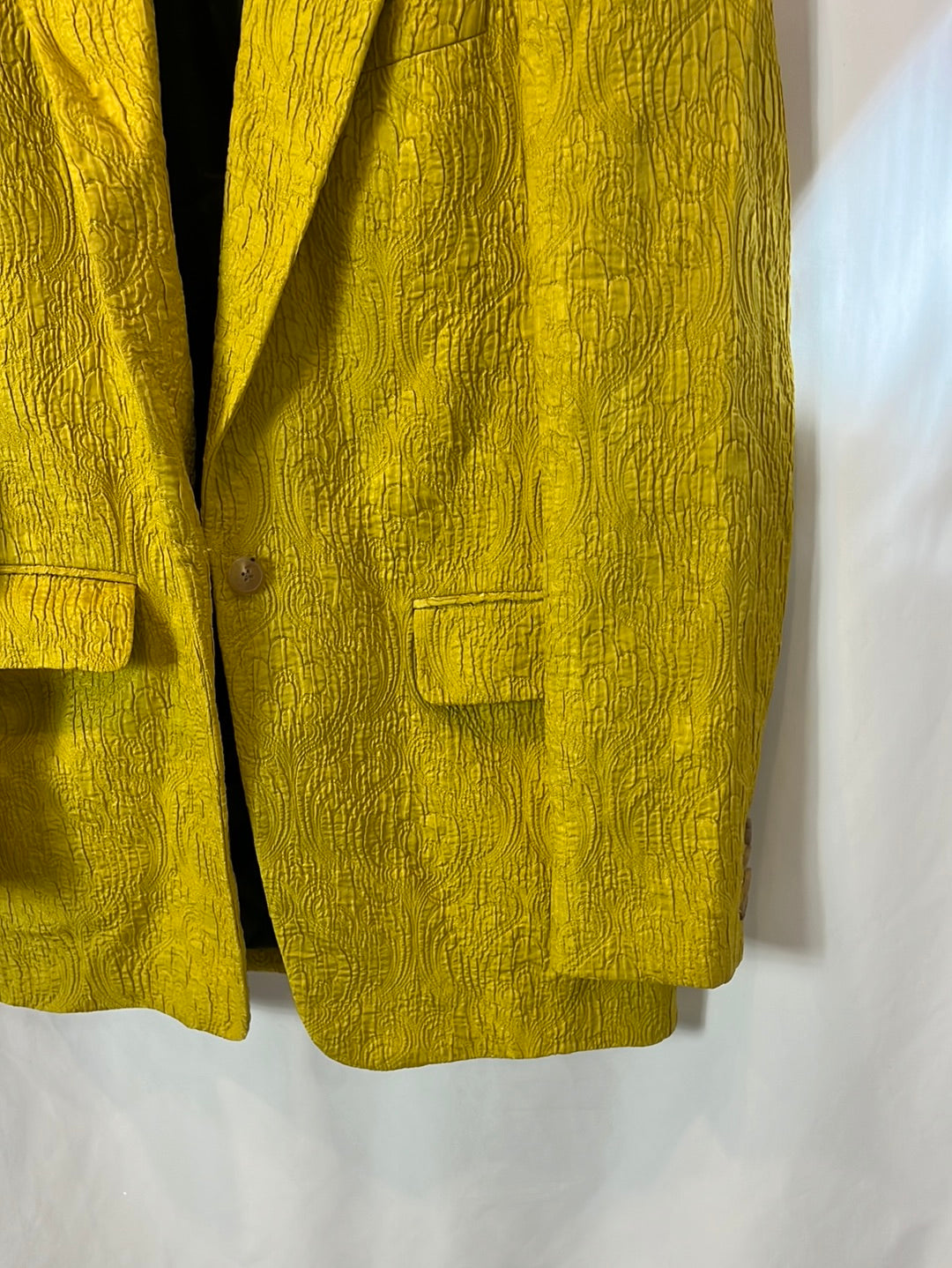 DRIES VAN NOTEN. Pistachio-textured blazer. Size 36