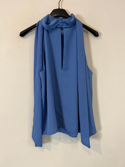 BIMANI. Top azul cuello halter T.s