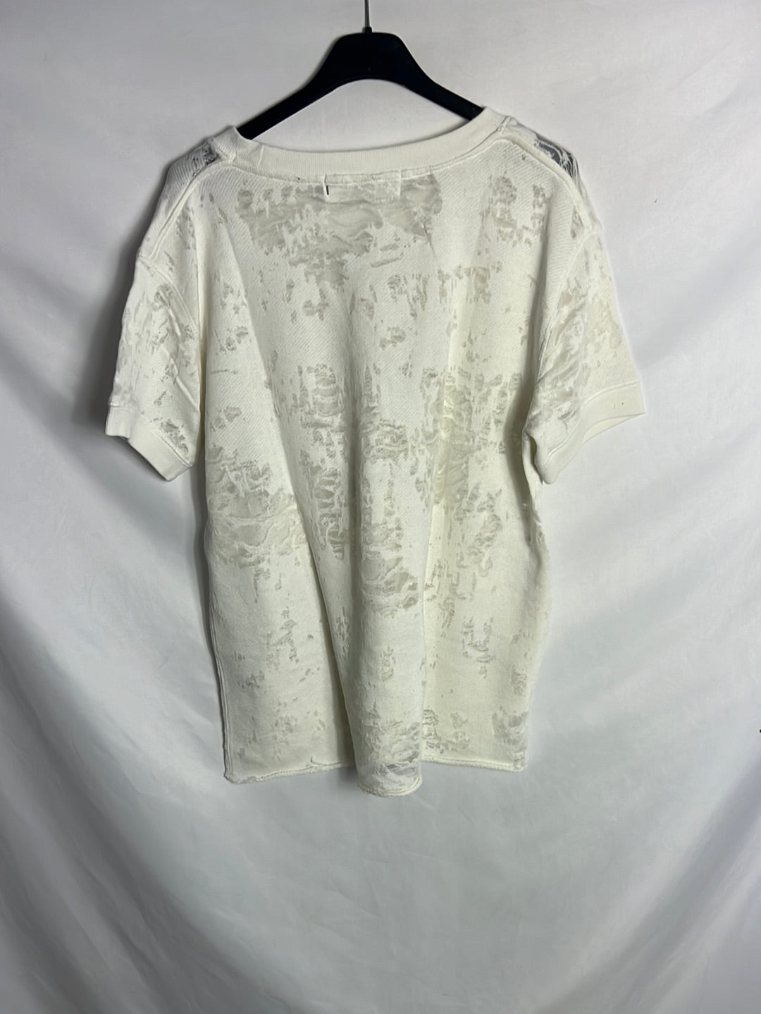 IRO. Ecru top with semi-sheer details. TL