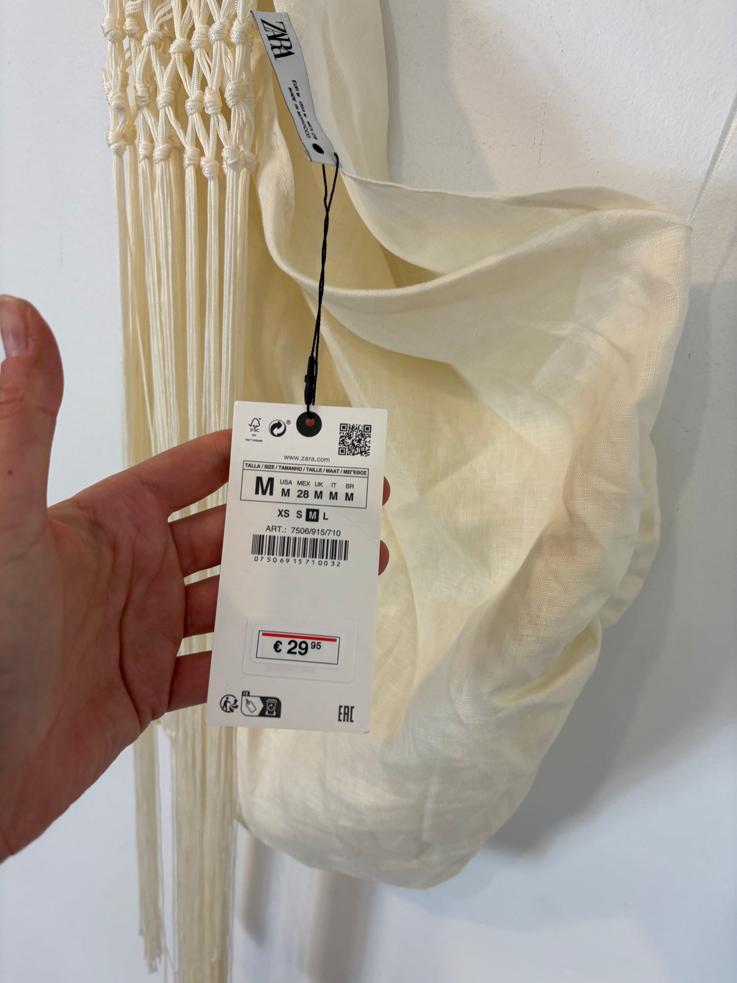 ZARA. Top lino asimétrico. T M