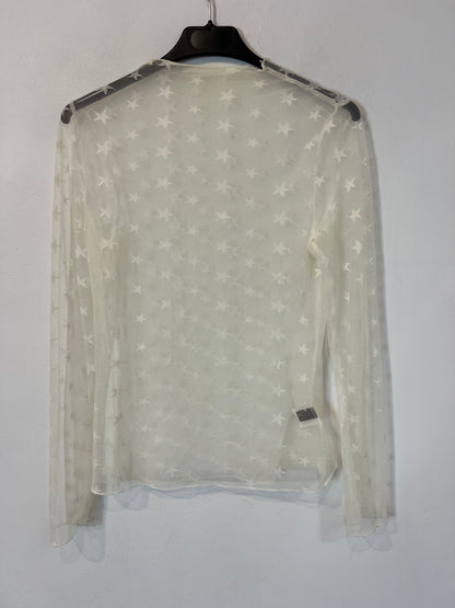 IN VOGUE.Top rejilla estrellas T.s