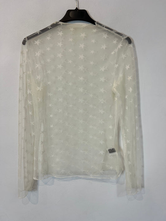 IN VOGUE.Top rejilla estrellas T.s